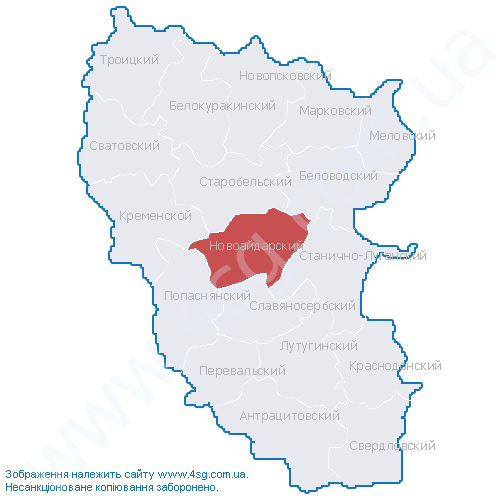 Новоайдарский район луганской области карта