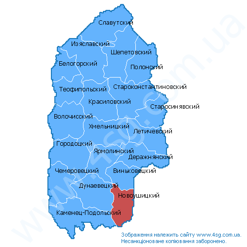 Новоушицкий район хмельницкой области карта